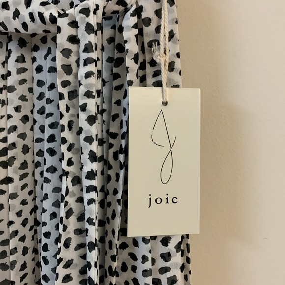 BNWT Anthropologie Joie White Pleated Midi Skirt size M - Picture 3 of 4